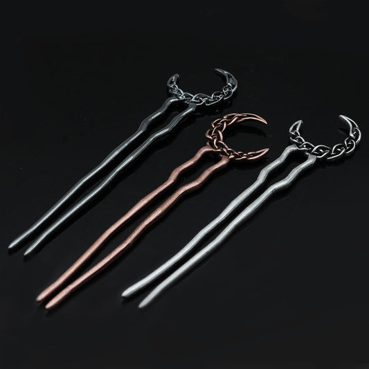 New Headdress Simple Moon Hairpin