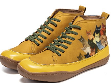 British PU Women's Shoes Fashion Mid-cut Boots