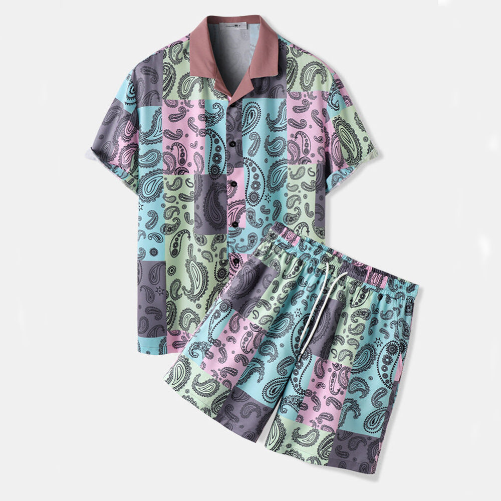 Hawaiiskjorte Shorts Sæt til Mænd