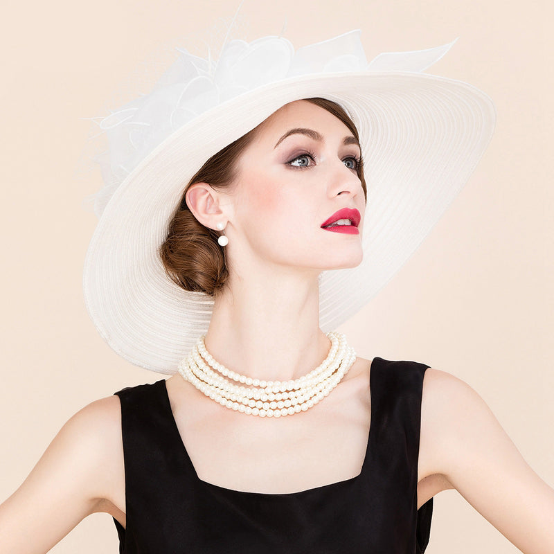 Fashion Simple Ladies Organza Top Hat