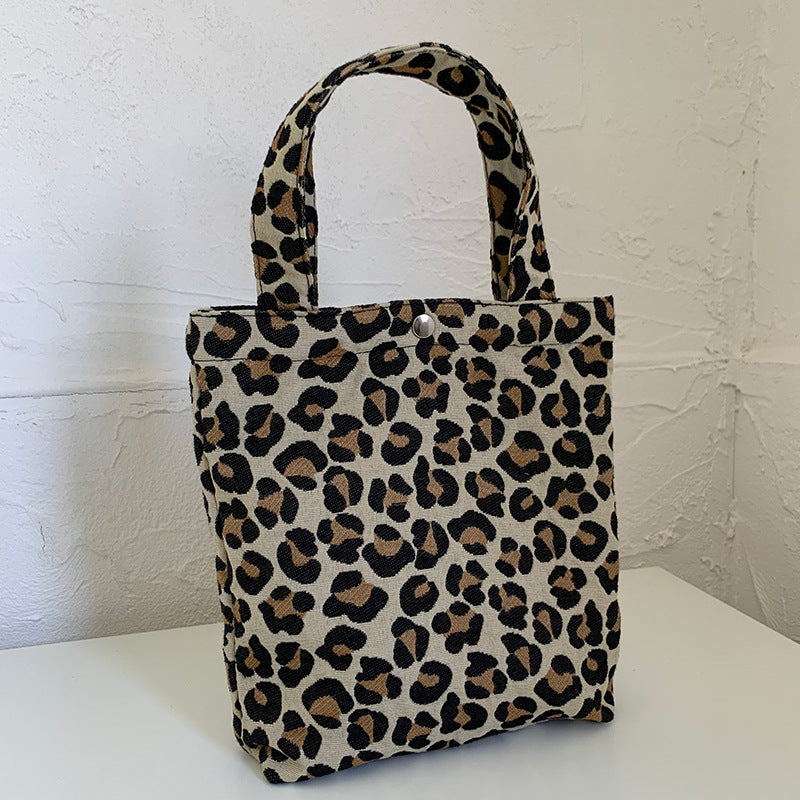 Mountain Vintage Jacquard Yarn-dyed Portable Ins Ladies Hand Bag