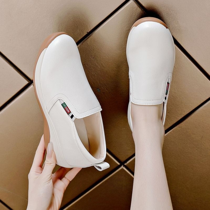Winter Mid- To Senior-age Comfortable Non-fatiguing Soft-soled Slip-on Thick-soled Single Shoes
