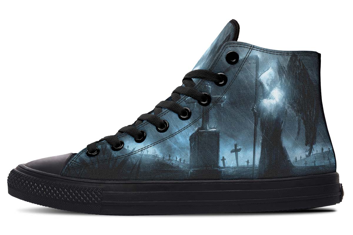 Printed Couple High-top Canvas Shoes