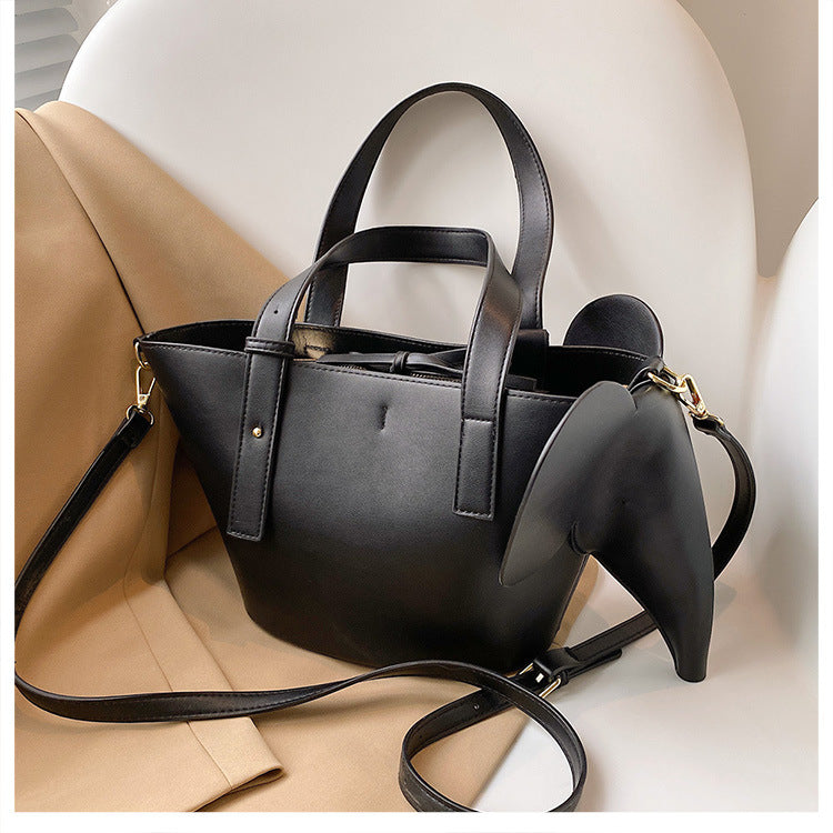 Elephant Stor Kapacitet Mode Kvinder Retro En Skulder Crossbody Taske