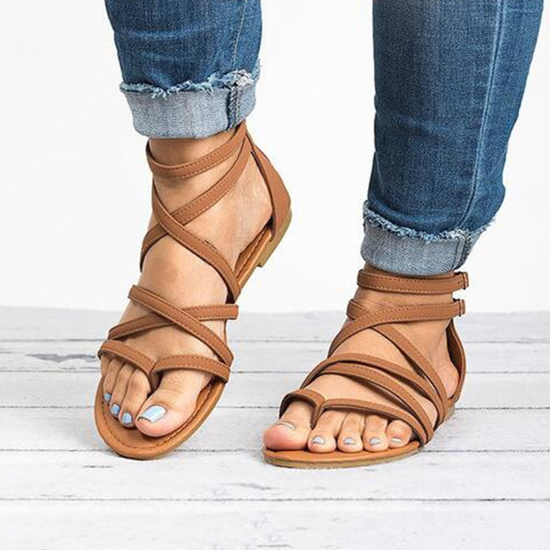 Women's Fashion Simple Cross Strapped Sandals
