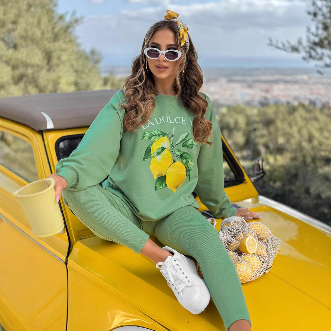 Women's Fashionable Casual Loose Sweater Set