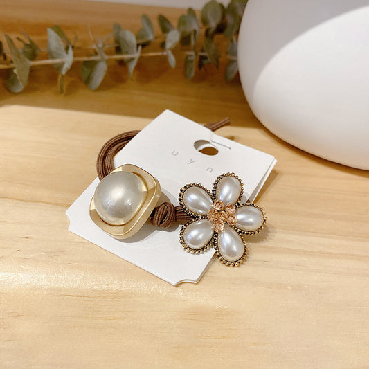 Head Rope Hair Accessories Female Pearl Flower Hair Ring Simple