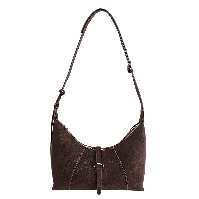 Trendy Retro Matte Underarm Bag For Women Korean Style