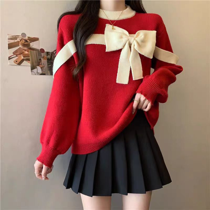 Women's Sweater Stitching Butterfly Autumn And Winter