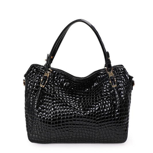 Womens Large Genuine Leather Casual Tote Bag