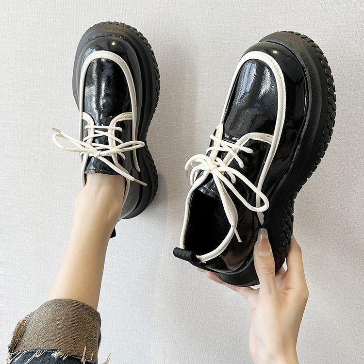 Women's Fleece All Match British Style Leather Shoes
