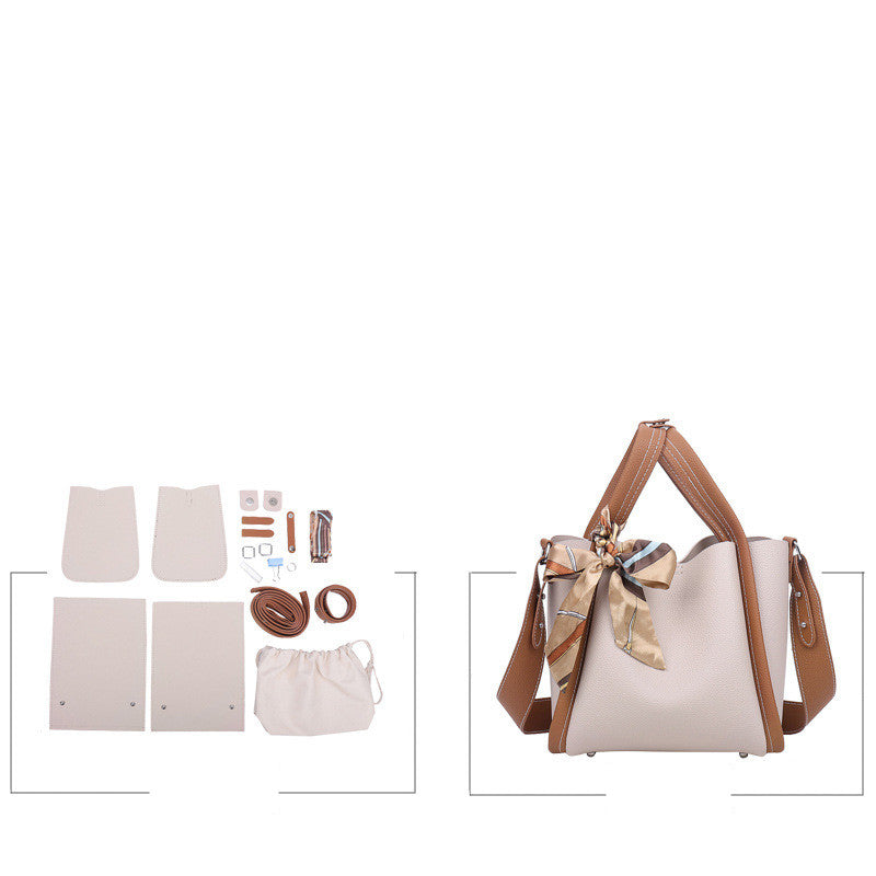 Hand-woven Material Bag Shoulder Messenger Homemade Women's