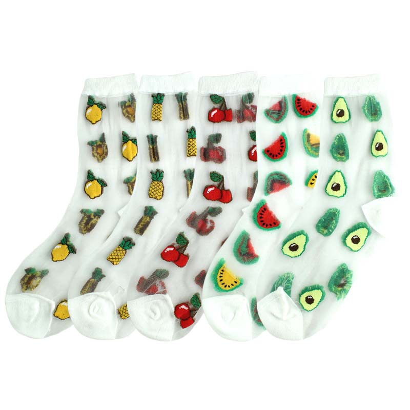 Womens Lightweight Sheer Glass-fiber Cotton Socks