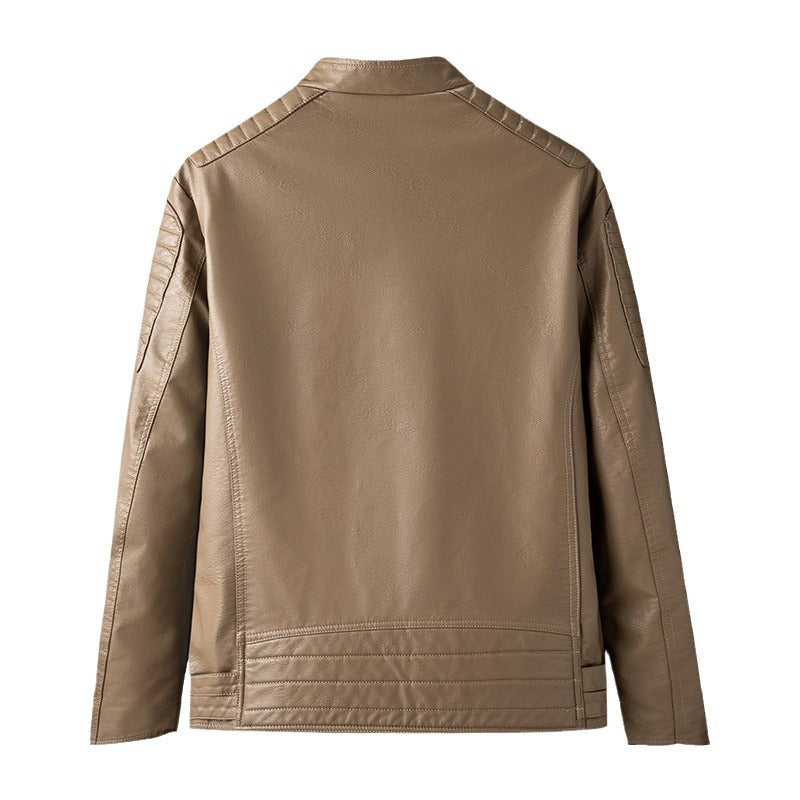 Spring And Autumn Thin Men's Leather Clothing Fashion Casual Motorcycle
