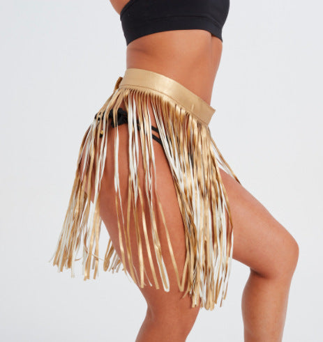 Summer New Women's Clothing Sexy Tassel Splicing Skirt