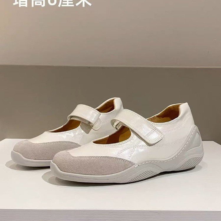 Fashion Sports Ballet Girl Thick Bottom Velcro Mary Jane Niche Leisure Pumps