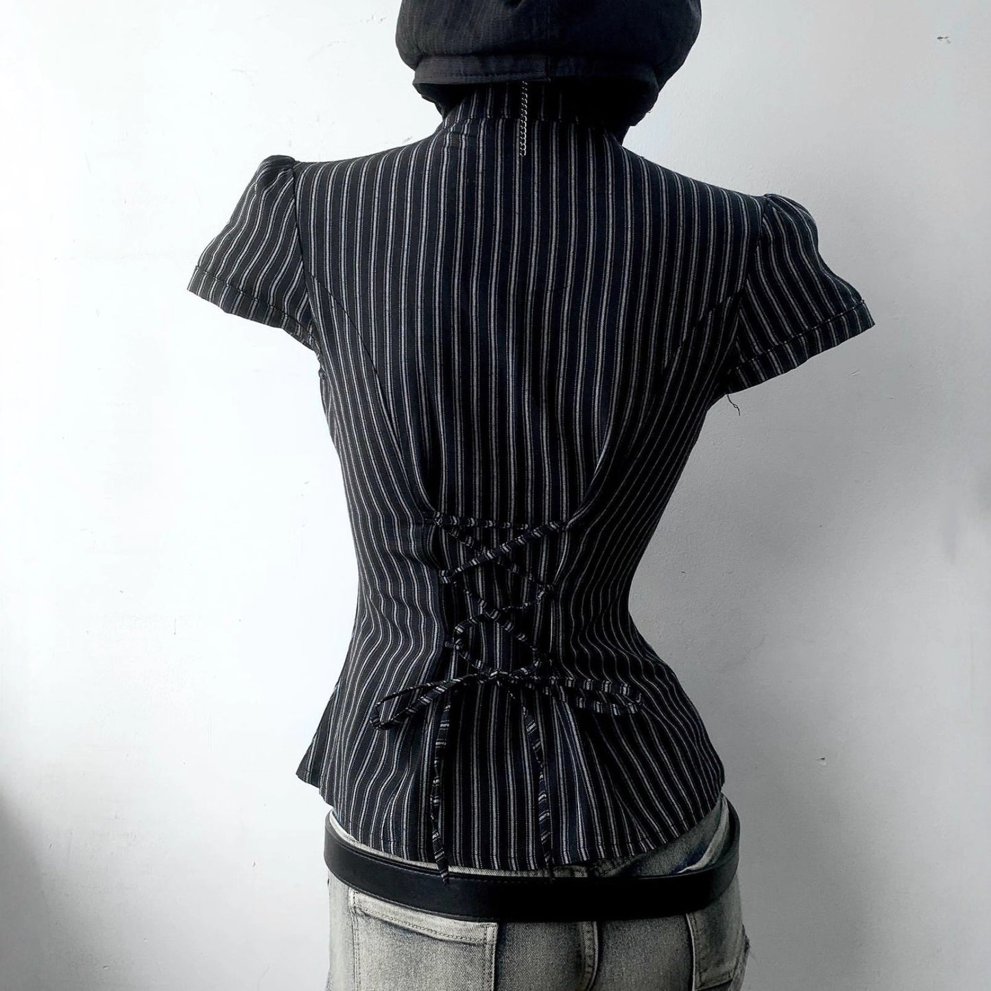 Slimming POLO-collar Button-up Cardigan With Short Sleeves