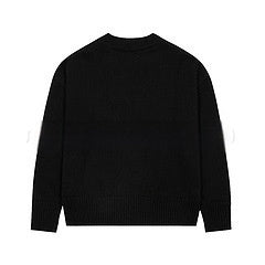 Spring And Autumn New Big Love Embroidered Crew Neck Cotton Sweater