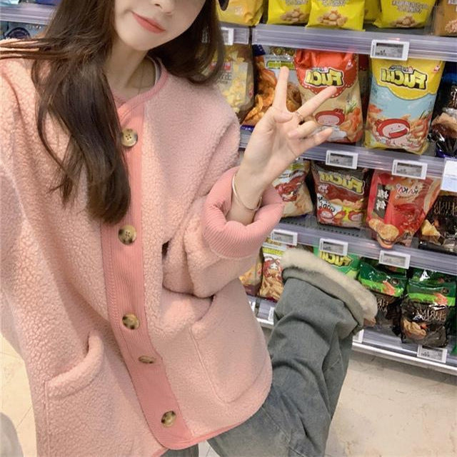 Vintage Wool Coat For Women Winter Loose Casual Thickening