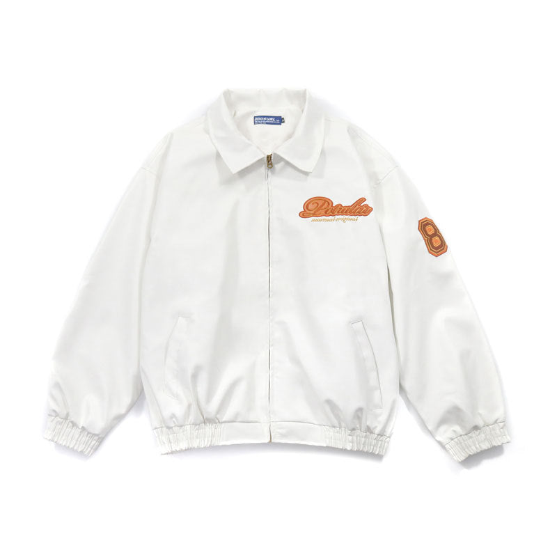 Men's Casual High Collar Embroidered Print Sports Jacket