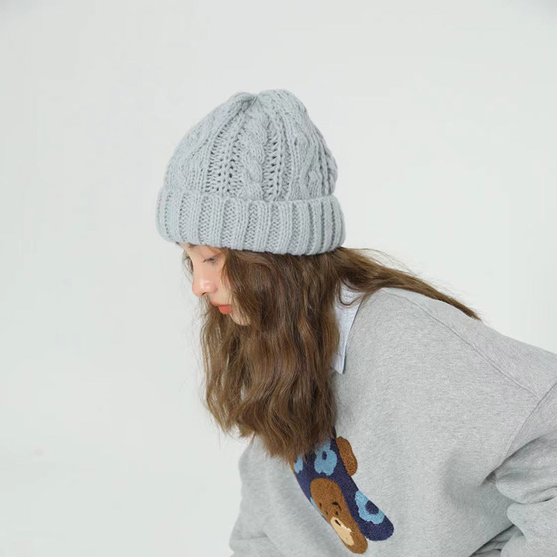 Women's Retro Casual And Versatile Solid Knitted Hat