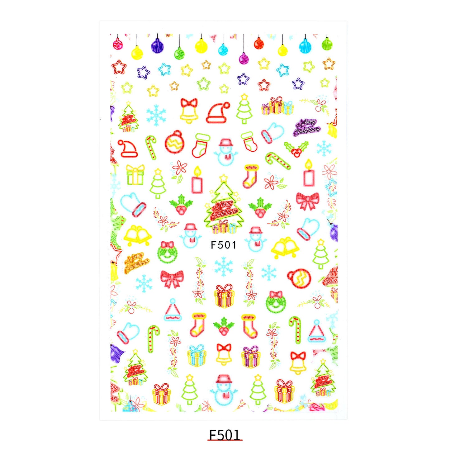 New Nail Sticker Santa Claus Decal Strap Adhesive