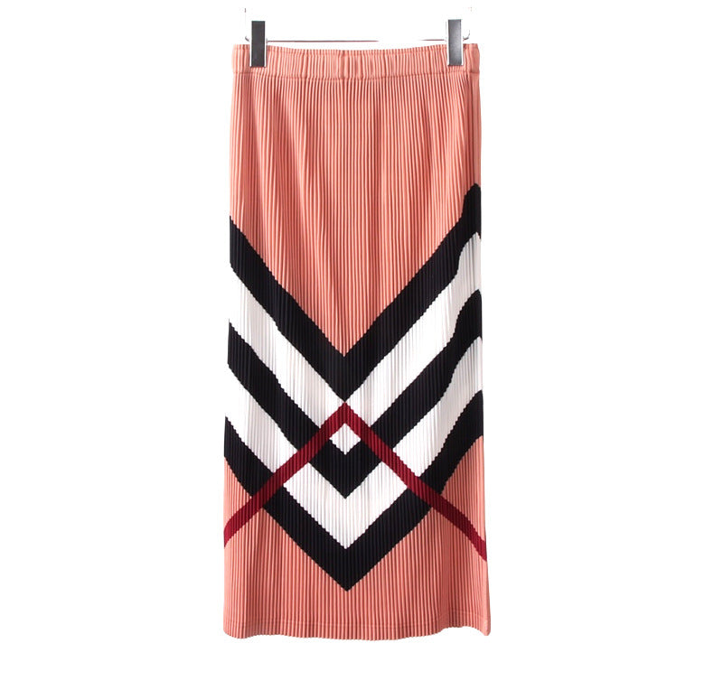 Autumn And Winter Thick Design Sense Niche Side Slit Mid-length Hip Skirt