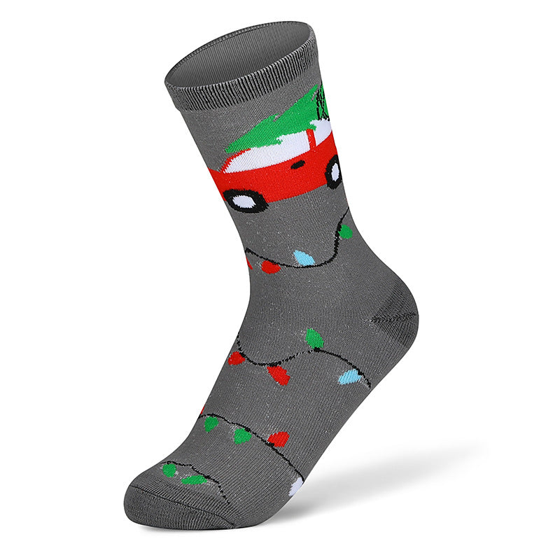 Christmas Tube  Women's Snowflake Christmas Tree Cotton Socks