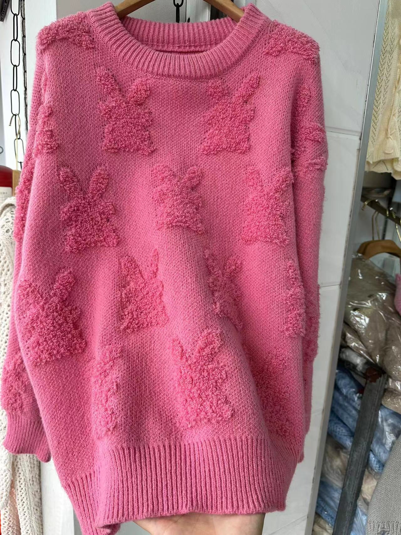 Women's Round Neck Pullover Long Sleeve Sweater