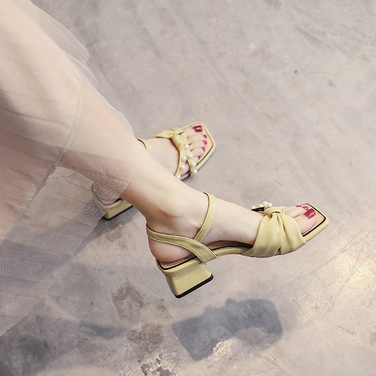 Gentle Fairy Style With High-heeled Sandals Female Trend