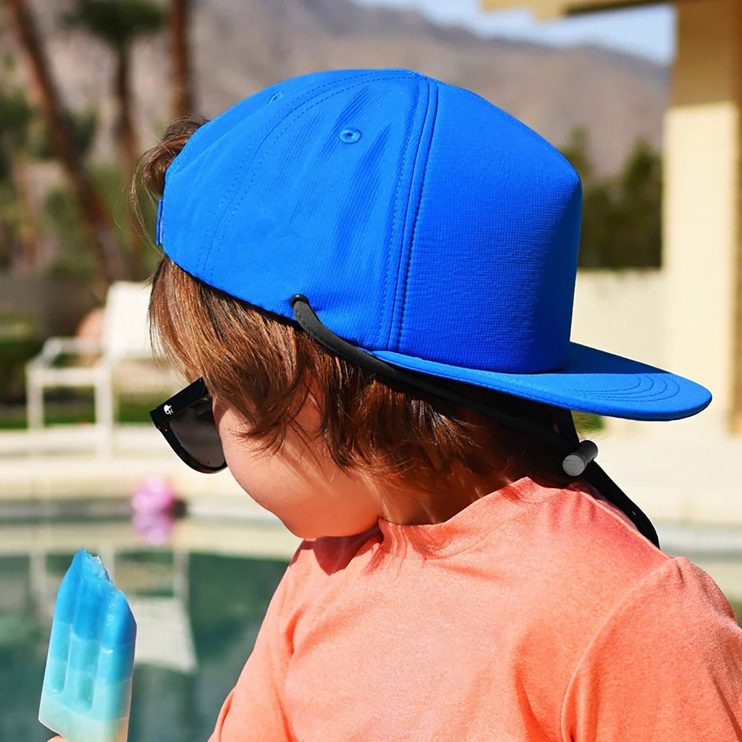Children's Sun Protection Baseball Cap Outdoor Waterproof Wind Proof Rope Sun Protection