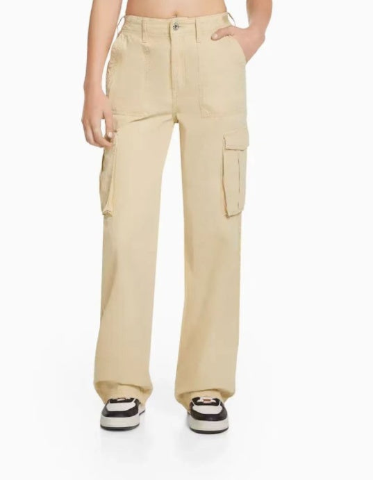 Hundred And One Military Green Work Pants High Waist Skinny