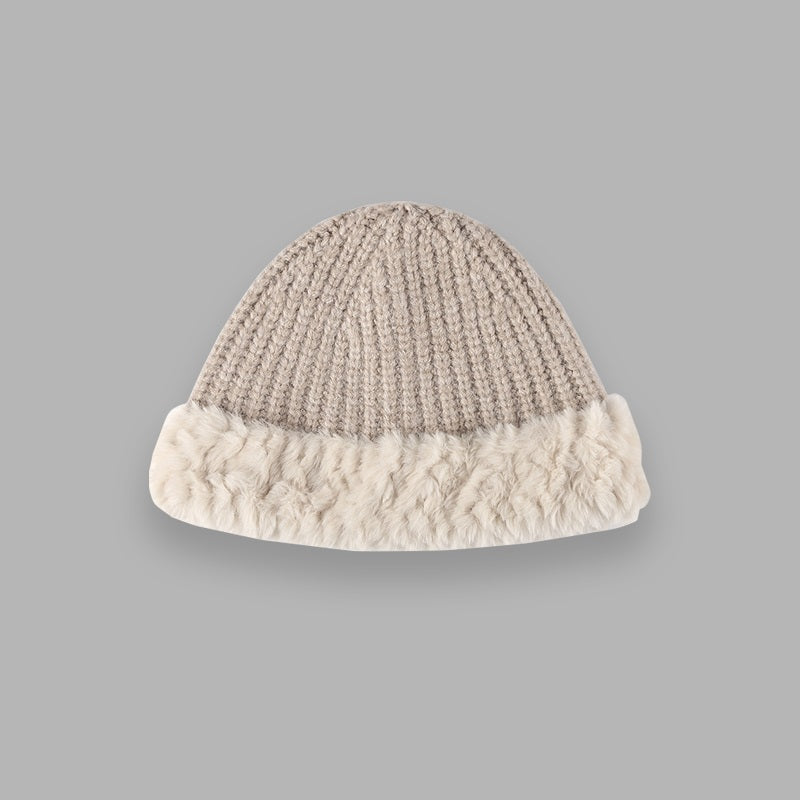 Autumn And Winter Leisure Versatile Warm High Elastic Knitted Hat Women