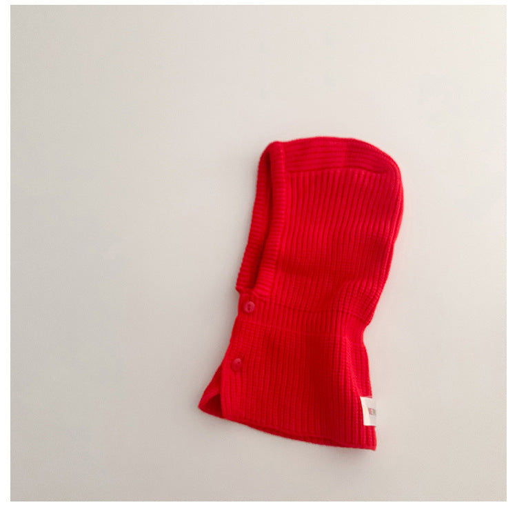 Winter Warm And Cute Children's Hat Scarf Integrated Hat