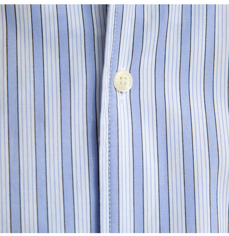 One-piece Collar Striped Shirt Men's Cotton Breathable Casual Shirt