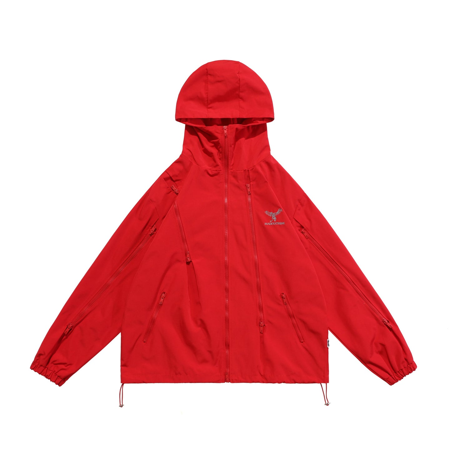 Outdoor Functional Windproof Multi Zipper Vintage Coat