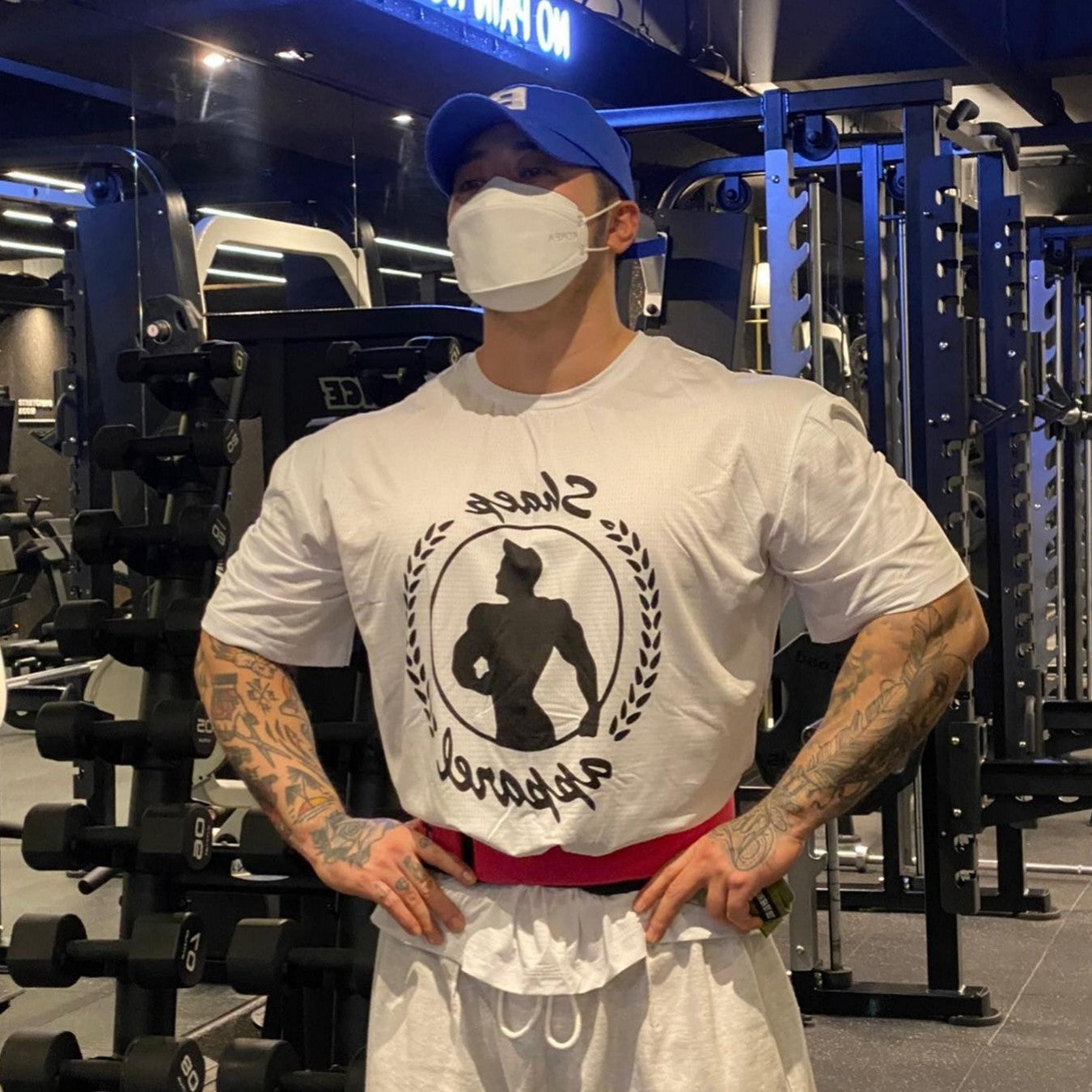 Men's Printed Fitness Short Sleeve Men's Running Training Breathable And Loose T-shirt