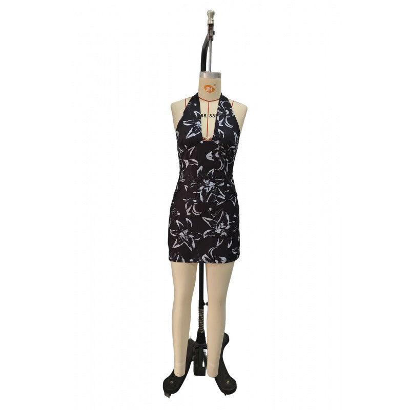 Womens New Arrival Printed Slim-Fit Sexy Set