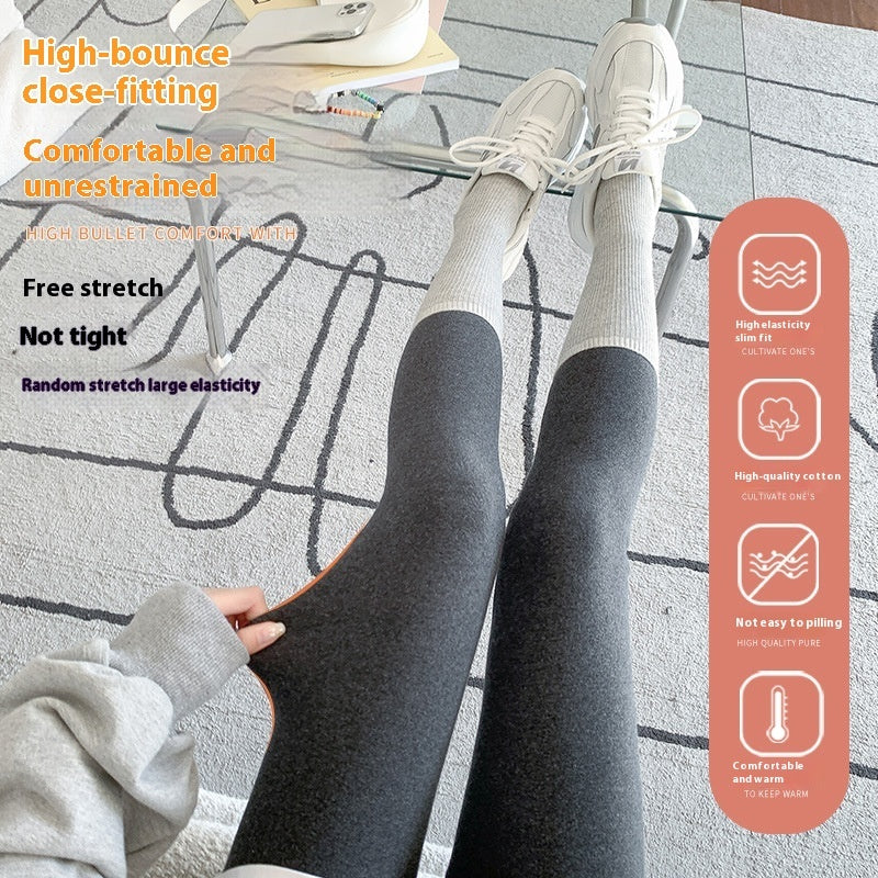 Women's Winter Fleece-lined Extra Thick Lambswool Cotton Leggings