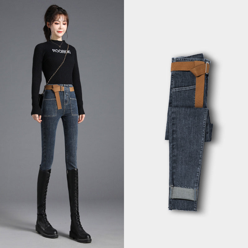 Highly Designed Tight-fitting Women's Trousers With Small Feet