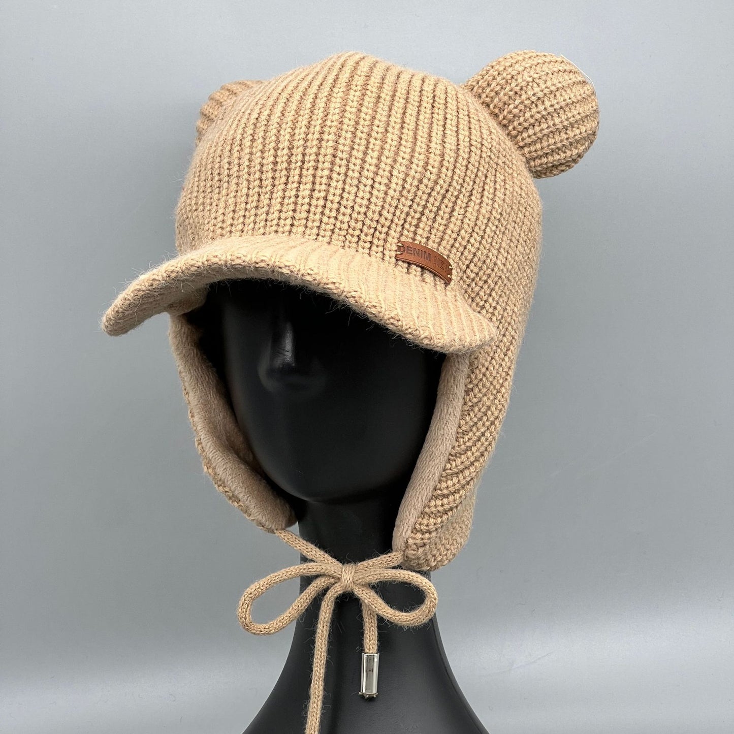 Women's Small Bear Ears Warm Woolen Hat