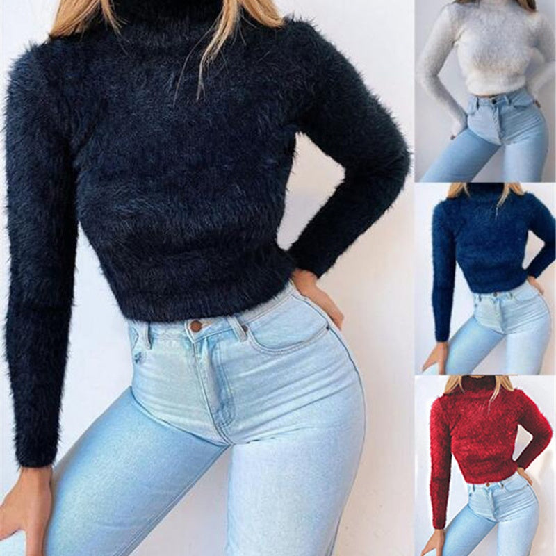 Candy Color Long Sleeve Turtleneck Sweater