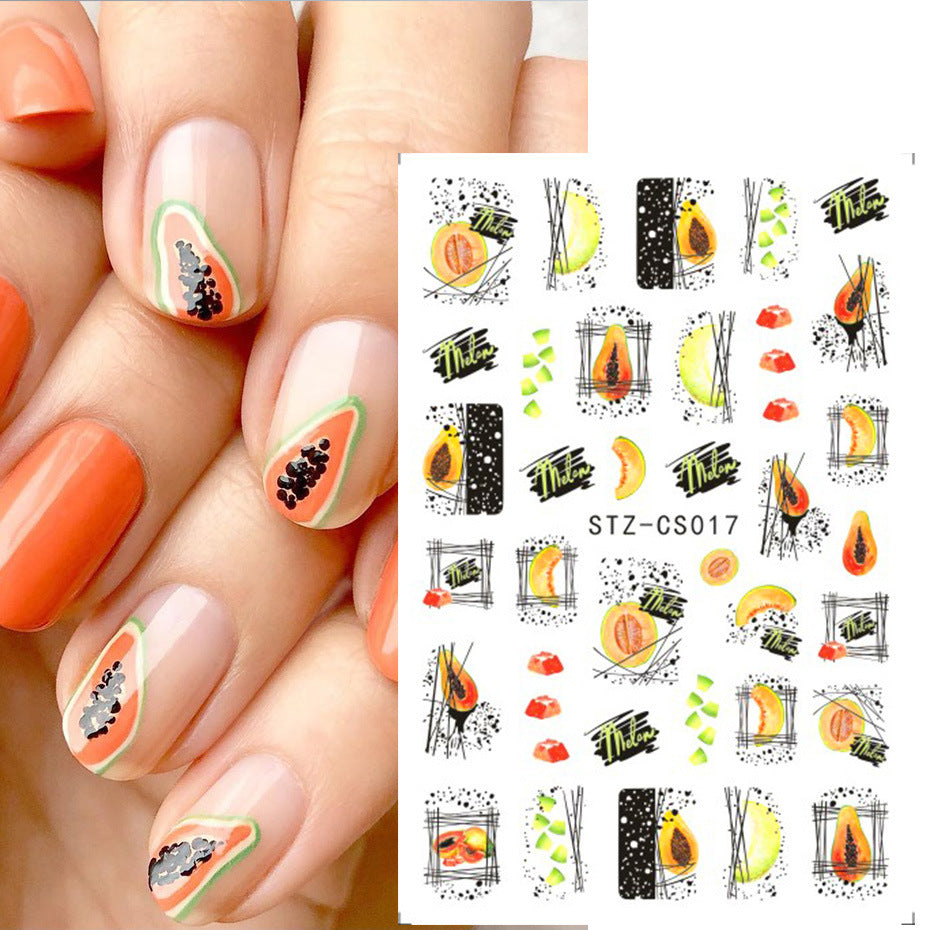 Facebook English Letters Fruit Graffiti Flame 3D Adhesive Stickers
