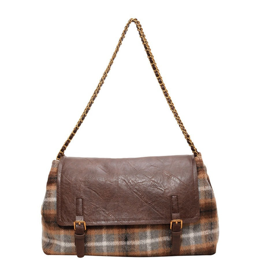 Fashion Check Pattren All-match Tote Bag