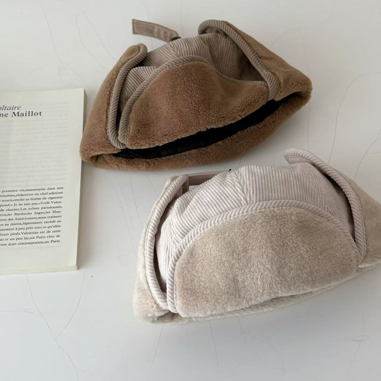 Fashion Personality Corduroy Earmuffs Hat Women