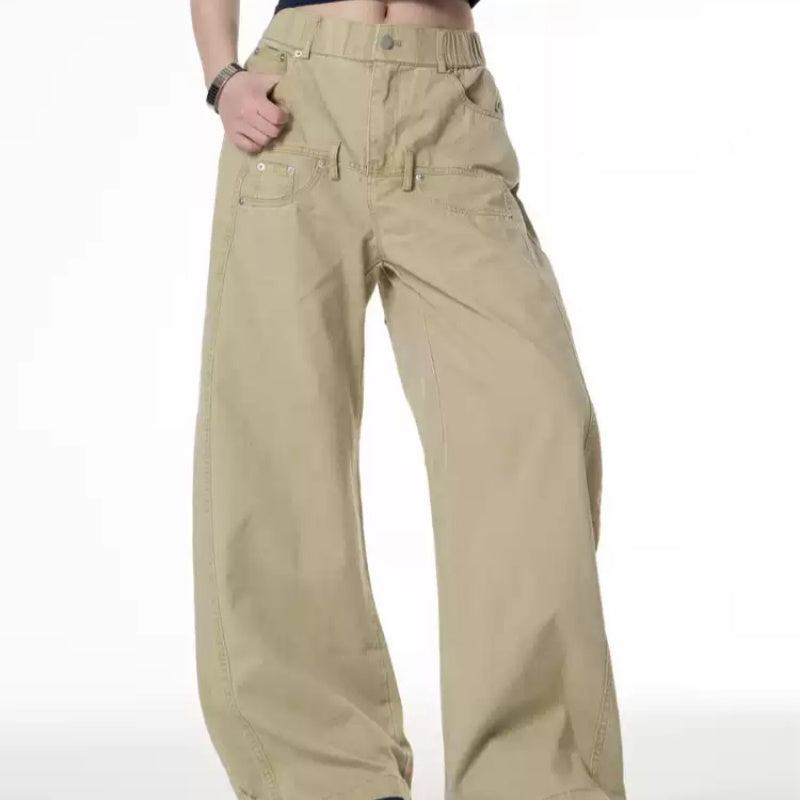 Women's Retro Loose Multi-pocket Logging Overalls