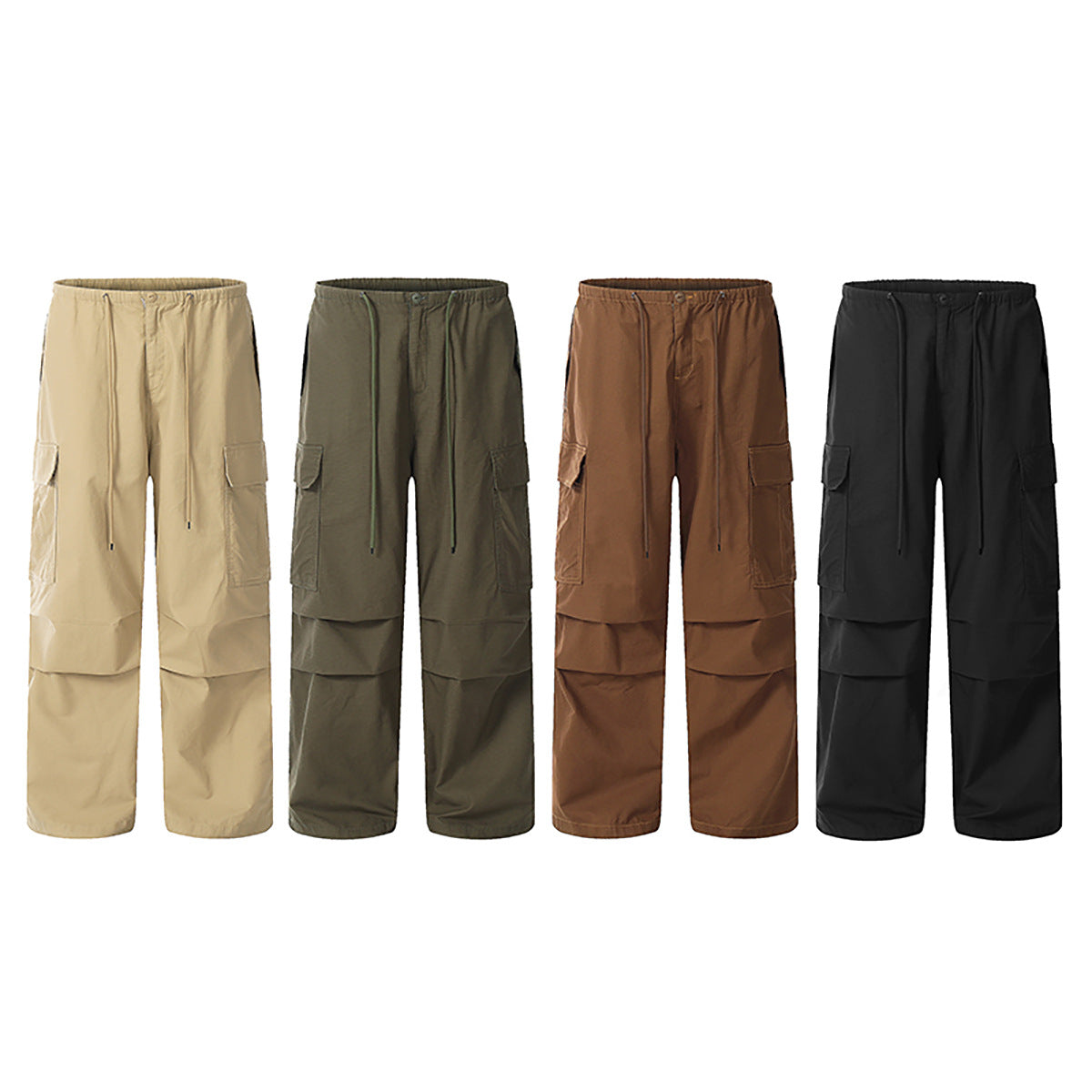 Retro Mopping Umbrella Overalls Loose Wide-leg Pants