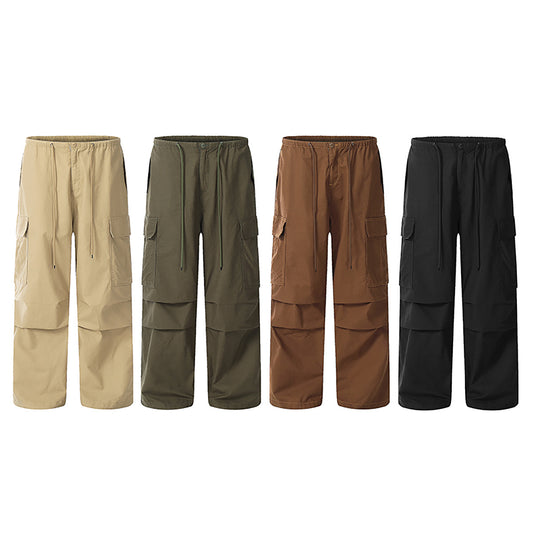 Retro Mopping Umbrella Overalls Loose Wide-leg Pants