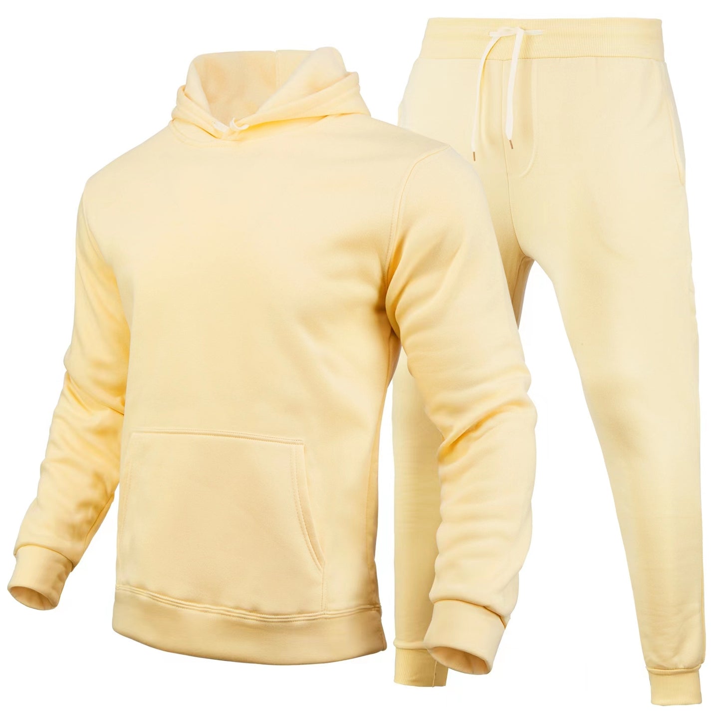 Women's Casual European Size Blank Solid Color Set