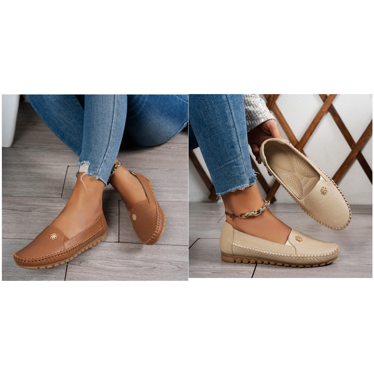 Plus Size Suture Laser Women's Flat-heeled Shoes